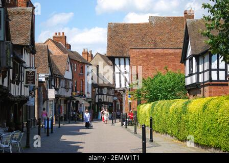 Historischen Friar Street, Worcester, Worcestershire, England, Vereinigtes Königreich Stockfoto