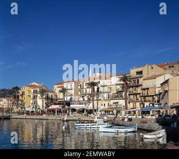 Frankreich. Korsika. Calvi Waterfront. Stockfoto