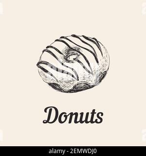 Donut Hand Draw Illustration Donut Hand Draw Illustration Stock Vektor