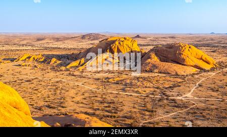 Landschaft rund um die Spitzkoppe in Namibia Stockfoto