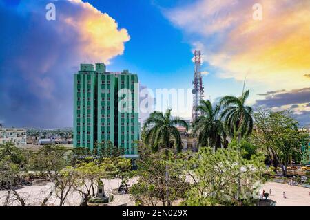 Luftaufnahme der Skyline von Santa Clara, Kuba Stockfoto