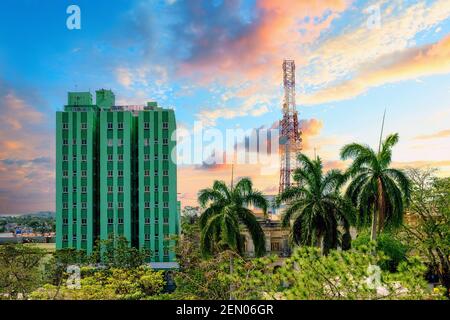 Luftaufnahme der Skyline von Santa Clara, Kuba Stockfoto