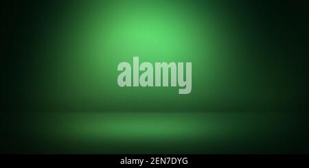 Moderne abstrakte Grün elegante Hintergrund-Tapete-Design. Neues 3D-Rendering freier leerer Raum in grüner Farbe Stockfoto