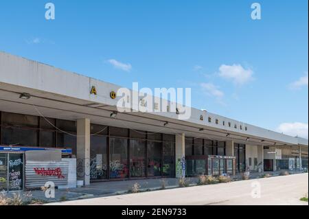 Verlassene Terminal des alten Athener Flughafens Stockfoto