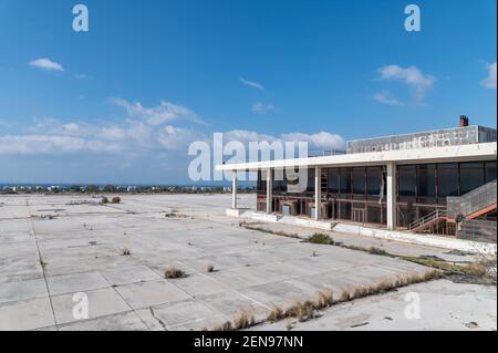 Verlassene Terminal des alten Athener Flughafens Stockfoto