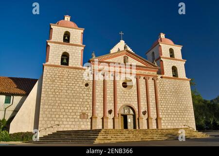 Mission Santa Barbara, Kirchenfront, Kalifornien, Santa Barbara, USA Stockfoto