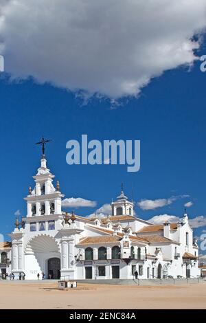 Wallfahrtskirche in El Rocio, Andalusien, Spanien Stockfoto