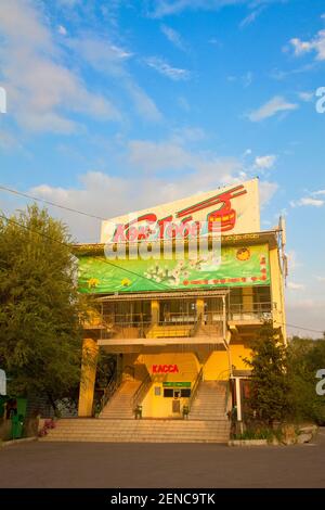 Kasachstan, Almaty, Kok-Tobe Seilbahnstation Stockfoto