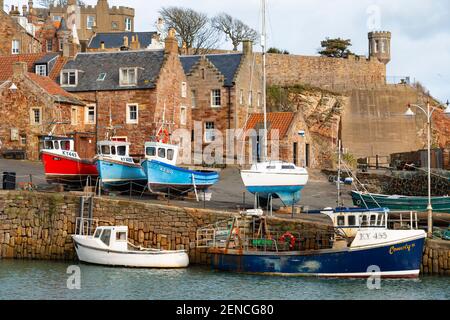 Historisches Dorf und Hafen von Crail in East Neuk of Fife, Schottland Großbritannien Stockfoto