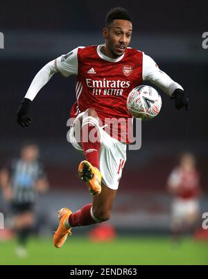 Aktenfoto vom 09-01-2021 von Arsenals Pierre-Emerick Aubameyang. Ausgabedatum: Freitag, 26. Februar 2021. Stockfoto