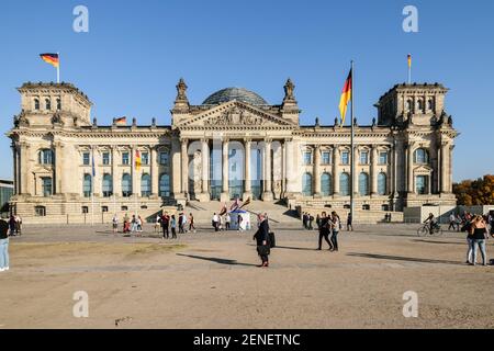 Reichstagsgebäude in Berlin, der Hauptstadt Deutschlands Stockfoto