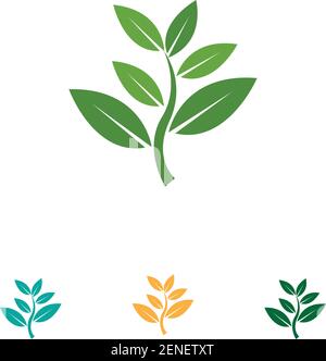 Logos der Grüne Baum Blatt ökologie Natur element Vektor Stock Vektor