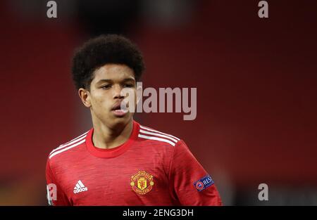Aktenfoto vom 25-02-2021 von Manchester United's Shola Shoretyre. Ausgabedatum: Freitag, 26. Februar 2021. Stockfoto