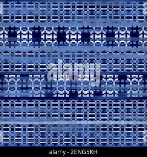 Nahtloser Kelim-Teppich Mit Quadratischen Pixelmustern Stockfoto