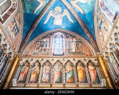 Die römisch-katholische Kapelle Sancta Sanctorum (Chiesa di San Lorenzo in Palatio ad Sancta Sanctorum) - Rom, Italien Stockfoto