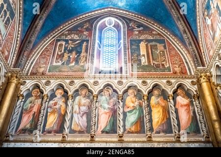 Die römisch-katholische Kapelle Sancta Sanctorum (Chiesa di San Lorenzo in Palatio ad Sancta Sanctorum) - Rom, Italien Stockfoto