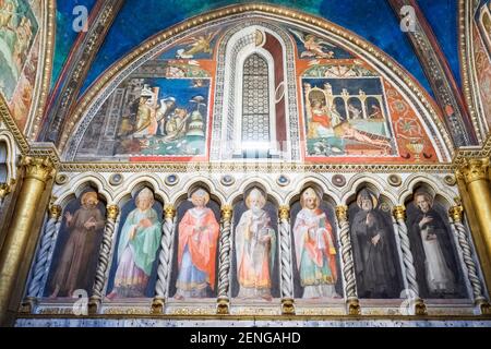 Die römisch-katholische Kapelle Sancta Sanctorum (Chiesa di San Lorenzo in Palatio ad Sancta Sanctorum) - Rom, Italien Stockfoto