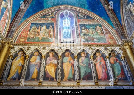 Die römisch-katholische Kapelle Sancta Sanctorum (Chiesa di San Lorenzo in Palatio ad Sancta Sanctorum) - Rom, Italien Stockfoto