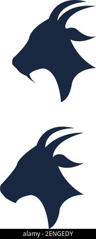 Ziege Logo Vorlage Vektor icon Abbildung design Stock Vektor