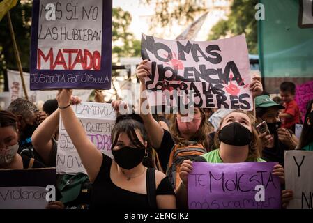 Alejo Manuel Avila/ Le Pictorium - Protest für den Mord Von Ursula Bahillo an das Gerichtsgebäude - 17/02/2021 - Argentinien / Buenos Aires - The Wome Stockfoto