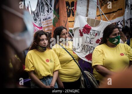 Alejo Manuel Avila/ Le Pictorium - Protest für den Mord Von Ursula Bahillo an das Gerichtsgebäude - 17/02/2021 - Argentinien / Buenos Aires - The Wome Stockfoto