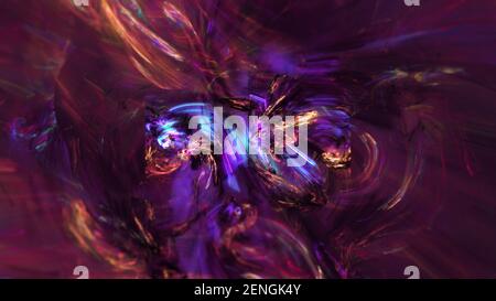 Hintergrund mit mehrfarbigem Fraktal-abstraktem Muster. Violette und rosa Farben Stockfoto