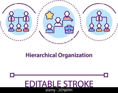 Symbol für hierarchisches Organisationskonzept Stock Vektor