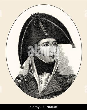 Admiral Thomas Cochrane, 10. Earl of Dundonald, Marquess von Maranhão, 1775-1860, ein britischer Marineoffizier Flagge Stockfoto