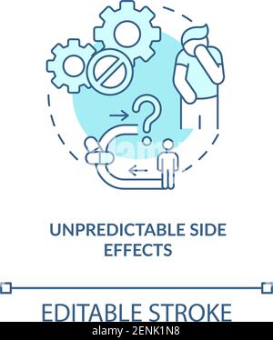 Symbol für unvorhersehbare Nebenwirkungen Stock Vektor