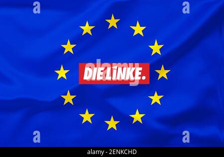 Europawahl, Eurostern, Eu, Partei, Parteien, Wahl, Wähler, Logo, Die Linke Stockfoto