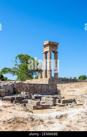 Ruinen der antiken Stadt Kamiros auf der Insel Rhodos, Griechenland Stockfoto