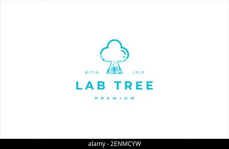 Baum Labor Logo Design Vektor Illustration Stockfoto