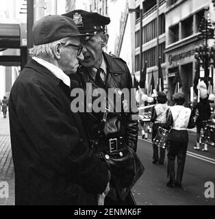 Straßenparade, Polizist, Philadelphia PA., USA, 1977 Stockfoto
