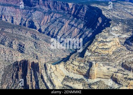 Dinosaur National Monument feiert Flüsse, Schluchten und Fossilien. Stockfoto