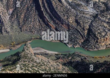 Dinosaur National Monument feiert Flüsse, Schluchten und Fossilien. Stockfoto