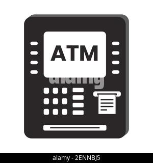 Automated Teller Machine (ATM) Flat Vector Icon für Apps oder Websites Stock Vektor