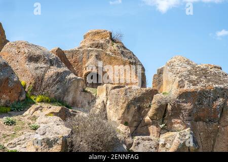 Historisch alt die Akropolis von Phrygia, in Kumbet Dorf, Eskisehir.Türkei Stockfoto