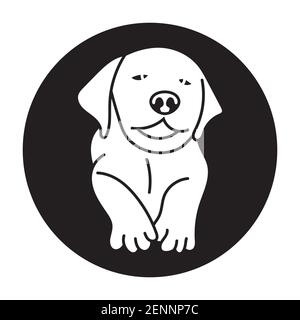 Tier Welpen Hund / Welpen flat Symbol für Apps oder Websites Stock Vektor