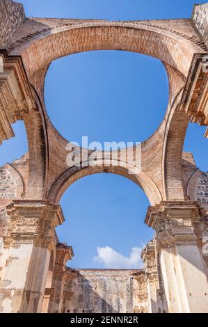 Die Ruinen der Iglesia de San Francisco von Antigua, Guatemala Stockfoto