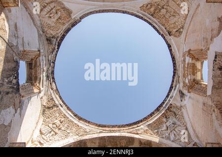 Die Ruinen der Iglesia de San Francisco von Antigua, Guatemala Stockfoto