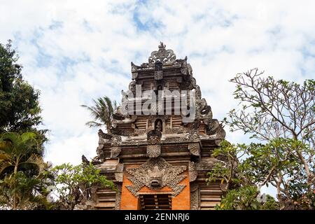 Der Tempel von Sásarwati (Ubud Palast) in Bali Stockfoto