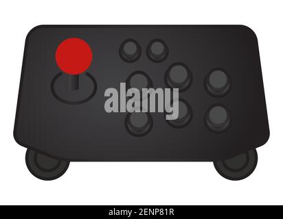 Arcade Joystick Controller flache Vektor-Farb-Symbol für Apps oder Website Stock Vektor