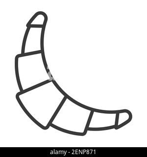 Klassische französisch Croissant Brot Linie Kunst Symbol für Apps und Website Stock Vektor