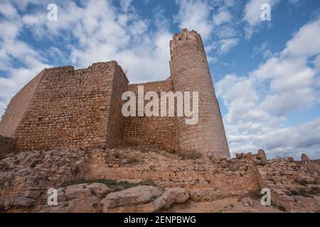 Festung Castillo de Xivert in der Sierra de Irta Spanien Authentische Reisefotografie Stockfoto