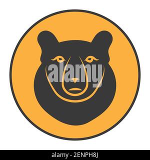 Grizzlybär oder Eisbär flache Vektor Farbe Symbol für Apps und Websites Stock Vektor