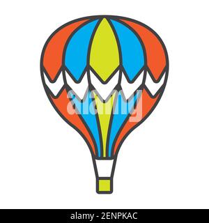 Heißluftballon Vektor buntes Symbol für Apps und Website Stock Vektor