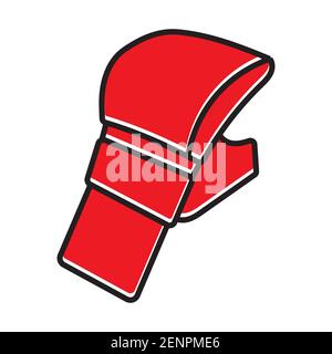 Mixed Martial Arts Handschuh / UFC Handschuhe flache Farbe Symbol Für Apps oder Websites Stock Vektor