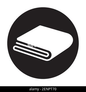 Küche Serviette / gefaltetes Papier Serviette flach Symbol für Apps Oder Website Stock Vektor