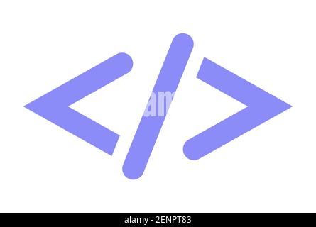Hypertext Markup Language (HTML) Code Winkel Klammer Symbol für Apps Und Website Stock Vektor