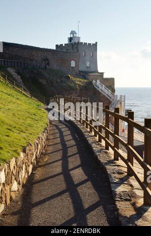 Jacob's Ladder in der Küstenstadt Sidmouth, East Devon, Großbritannien. Stockfoto